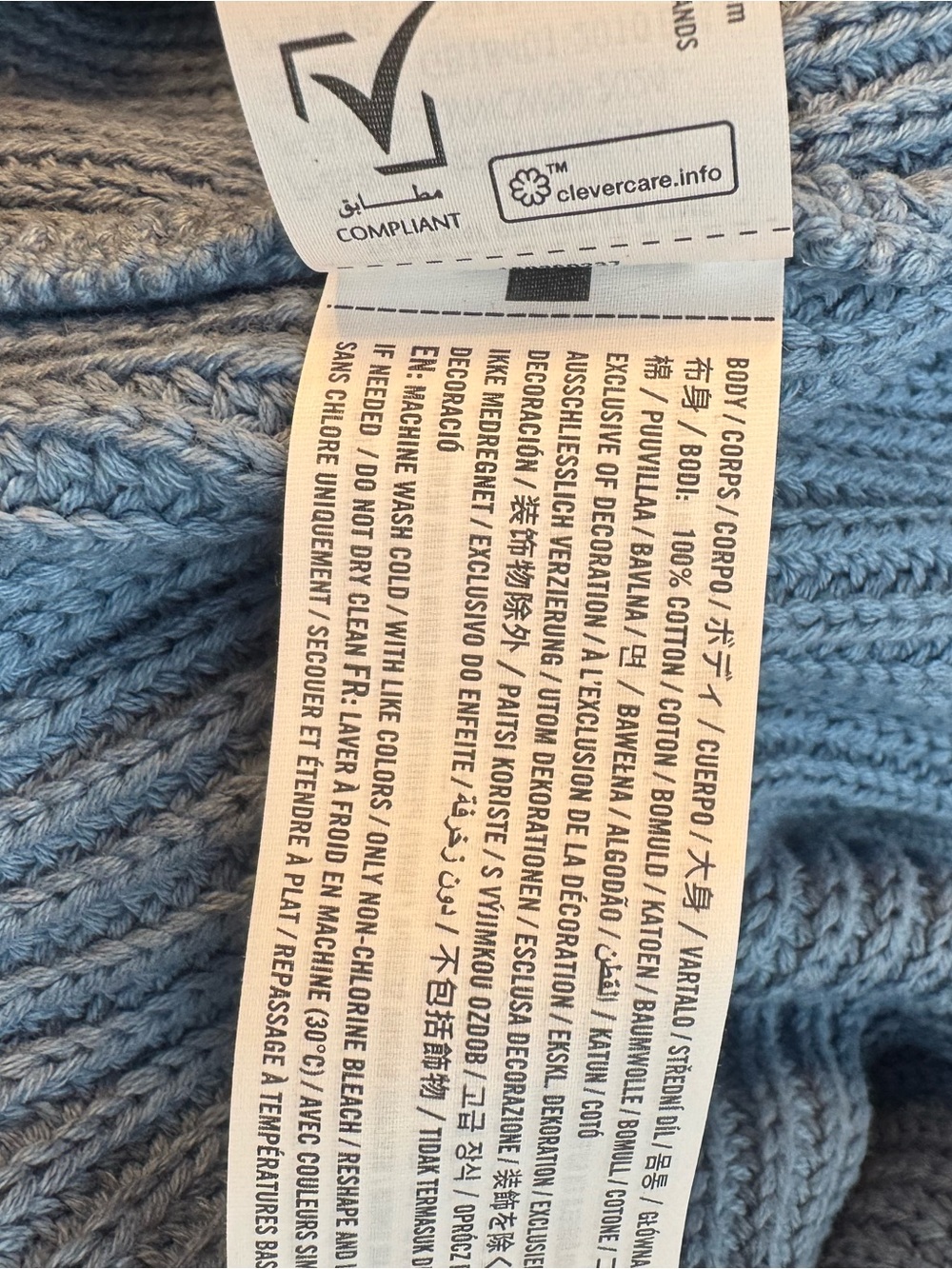 Abercrombie & Fitch Light Blue Chunky Knit Sweater - Picture 8 of 8